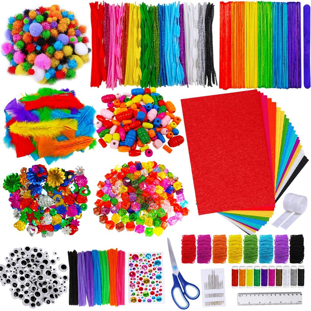 50x Pipe Cleaners Chenille Stems Pipe Cleaner Stick Plain Colours Craft Art