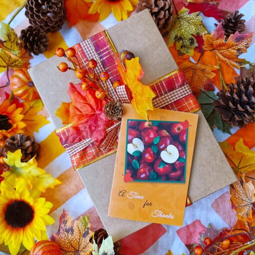 120 Sets Bulk Blank Thanksgiving Cards with Envelopes Stickers Assortment 8 Design of Fall Pumpkin Leaf Photos Thank You Greeting Cards Note Cards for Fall Wedding Shower Thanksgiving Harvest Party - Image 4