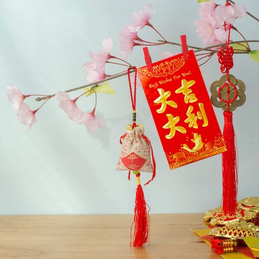 50 Set Chinese New Year Decorations Chinese Couplets Poem Scrolls Spring Chunlian Duilian FU Sticker Red Hong Bao Lanterns Chinese Character Paper Cutting Fu Ornament for Lunar Year of The Ox 2021 - Image 5