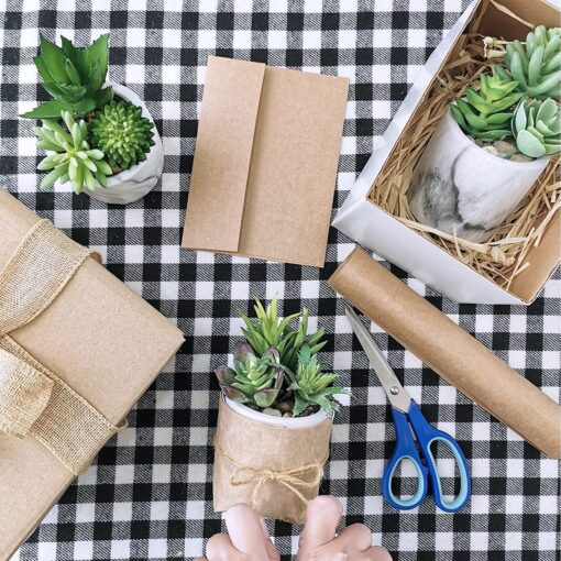 4 Pcs Assorted Small Potted Succulents Plants Arrangement Artificial Echeveria Aloe Succulents in Gray & White Marble Ceramic Pots for Party Favor Gift Tabletop Windowsill Home Indoor Greenery Decor - Image 6