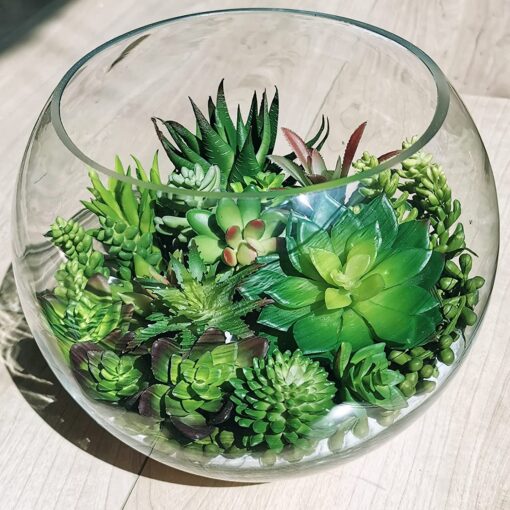 Winlyn 21 Pcs Assorted Artificial Succulents Plants Unpotted Small Green String of Pearls Cacti Aloe Picks Fake Succulents Bulk for Succulent Garden Wreath Floral Arrangement Indoor Outdoor Home Decor - Image 2
