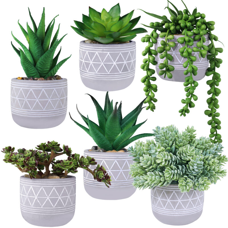 Artificial Potted Succulents