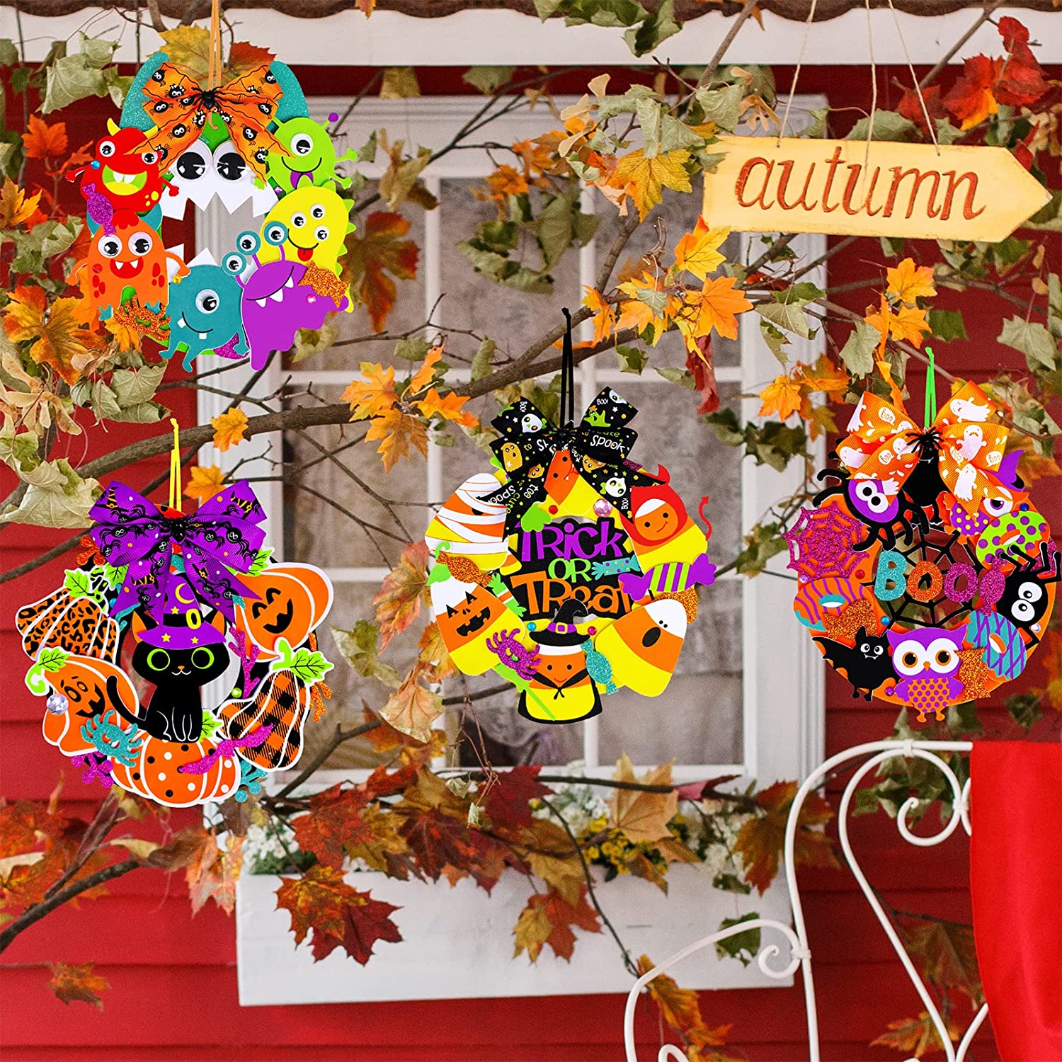 Autumn Arts And Crafts Winlyn 24 Sets Christmas Craft Kits Winter Crafts DIY Christmas Ornaments Art Sets Snowman Reindeer Pine Tree Owl Penguin Christmas Foam Stickers Arts And Crafts For Kids Holiday
