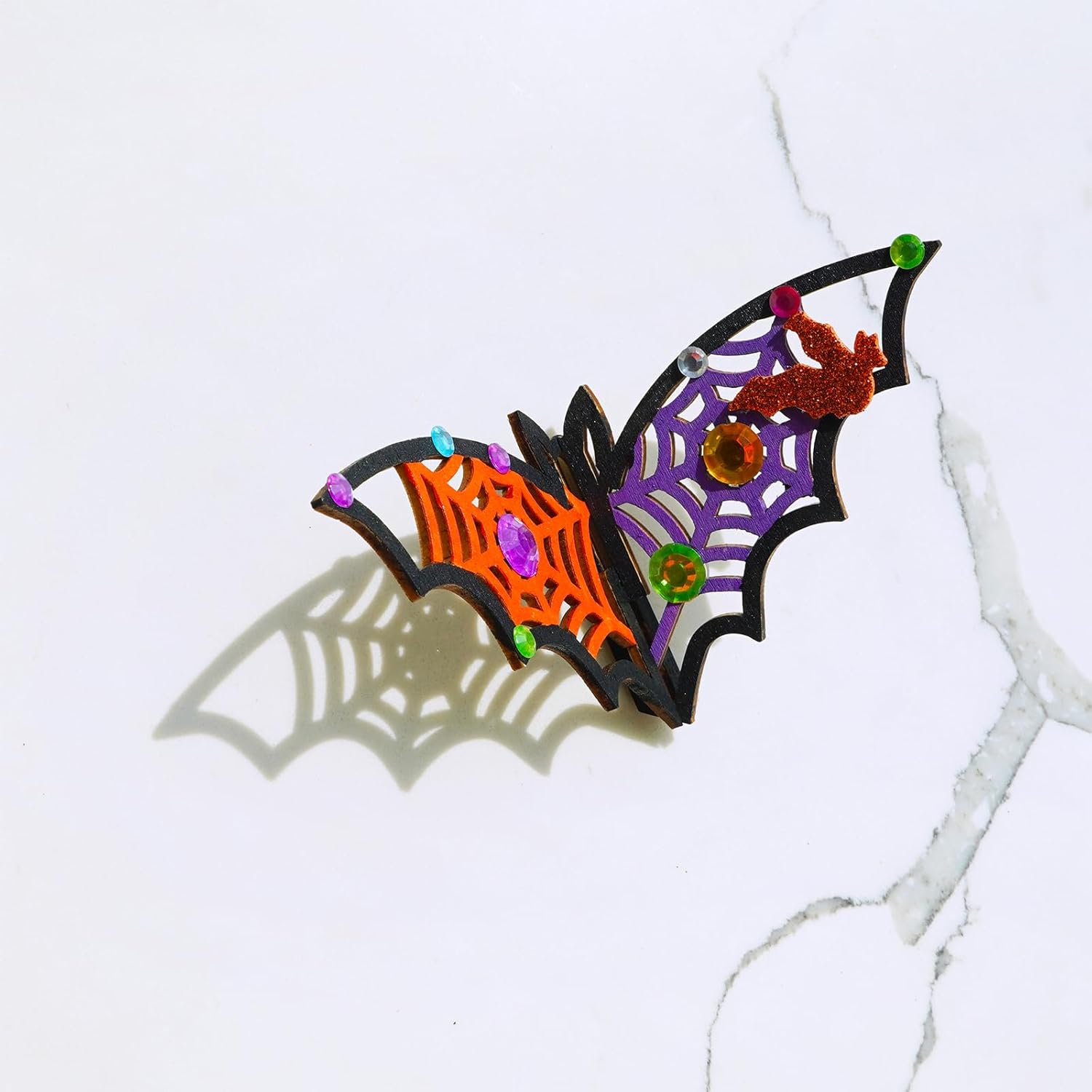 Winlyn 24 Sets Halloween Crafts Bat Crafts DIY Halloween 3D Bat Craft ...
