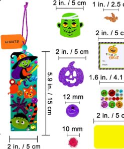 Alternative view of Winlyn 36 Sets Halloween Crafts Kits Fall Kids Crafts DIY Halloween Bookmarks Ornaments Art Sets Jack-O'-Lantern Monster Bats Foam Stickers Arts and Crafts for Kids Classroom Activities Party Favors