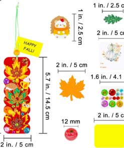 Alternative view of Winlyn 36 Sets Fall Craft Kits Fall Kids Crafts DIY 3D Fall Leaf Bookmarks Ornaments Art Sets Autumn Maple Leaf Fall Foam Stickers Arts and Crafts for Kids Thanksgiving Halloween Classroom Activities