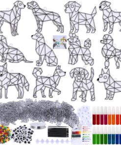 Alternative view of Winlyn 24 Sets Dog Suncatcher Decorations DIY Window Paint Art Craft Kits Rainbow Puppy Pet Sun Catcher Painting Kit for Kids Home Classroom School Activities Birthday Summer Camping Party Art Project