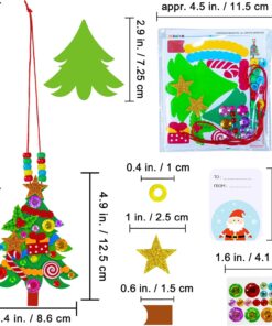 Alternative view of Winlyn 24 Sets Christmas Craft Kits Winter Crafts DIY Holiday Necklace Art Sets Pine Tree Snowman Reindeer Penguin Snowflake Foam Stickers Arts and Crafts for Kids Classroom Activities Party Favors