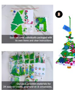 Alternative view of Winlyn 24 Sets Christmas Craft Kits Winter Crafts DIY Pine Tree Ornaments Decorations Art Sets Festive Foam Stickers Holdiay Arts and Crafts for Kids Classroom Activities Party Favors