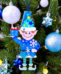 Alternative view of Winlyn 24 Sets Christmas Craft Kits Winter Crafts DIY Santa's Helper Elf Ornaments Decorations Arts Sets Festive Foam Stickers Art and Crafts for Kids Holiday Classroom Activities Party Favors