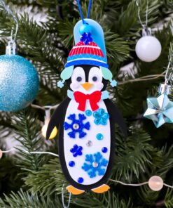 Alternative view of Winlyn 24 Sets Christmas Craft Kits Winter Crafts DIY Penguin Bookmarks Ornaments Decorations Art Sets Festive Foam Stickers Arts and Crafts for Kids Holiday Home Classroom Activities Party Favors