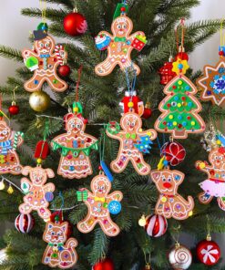 Alternative view of Winlyn 24 Sets Christmas Craft Kits Winter Crafts DIY Xmas Tree Gingerbread Man Ornaments Festive Foam Stickers Christmas Arts and Crafts for Kids Holiday Home Classroom Art Activities Party Favors