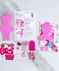 Alternative view of Winlyn 24 Sets Valentine's Day Polar Bear Ornaments Decorations DIY Valentine Craft Kits Assorted Polar Bear Shaped with Heart Valentine Stickers for Kids Valentine Classroom Activities Gift Exchange