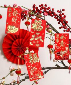 Alternative view of Winlyn 120 Pcs 6 Designs Asian Red Envelopes Chinese Hong Bao Lucky Money Envelopes Red Packets Pockets Lai See Packet Cash Envelopes for Chinese Lunar New Year Wedding Birthday Horse Year 2026