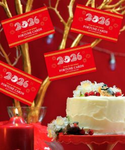 Alternative view of Winlyn 28 Sets Chinese New Year Fortune Cards with Red Envelops Chinese Coins Chinese Stickers Scratch Off Fortune Games Gifts for Kids Chinese Lunar New Year Party Spring Year of The Horse 2026