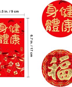 Alternative view of Winlyn 120 Pcs 6 Designs Asian Red Envelopes Chinese Hong Bao Lucky Money Envelopes Lai See Red Packets Cash Envelopes for Chinese Lunar New Year Wedding Birthday Year of the Horse 2026